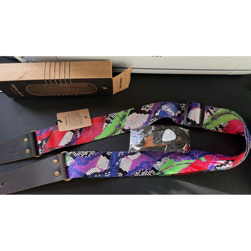 Nefelibata Guitar Strap 2" Adjustable for Bass Electric Acoustic Guitar Open Box